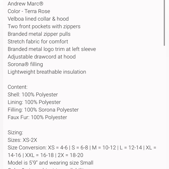 Andrew Marc ladies long jacket - Picture 8 of 8